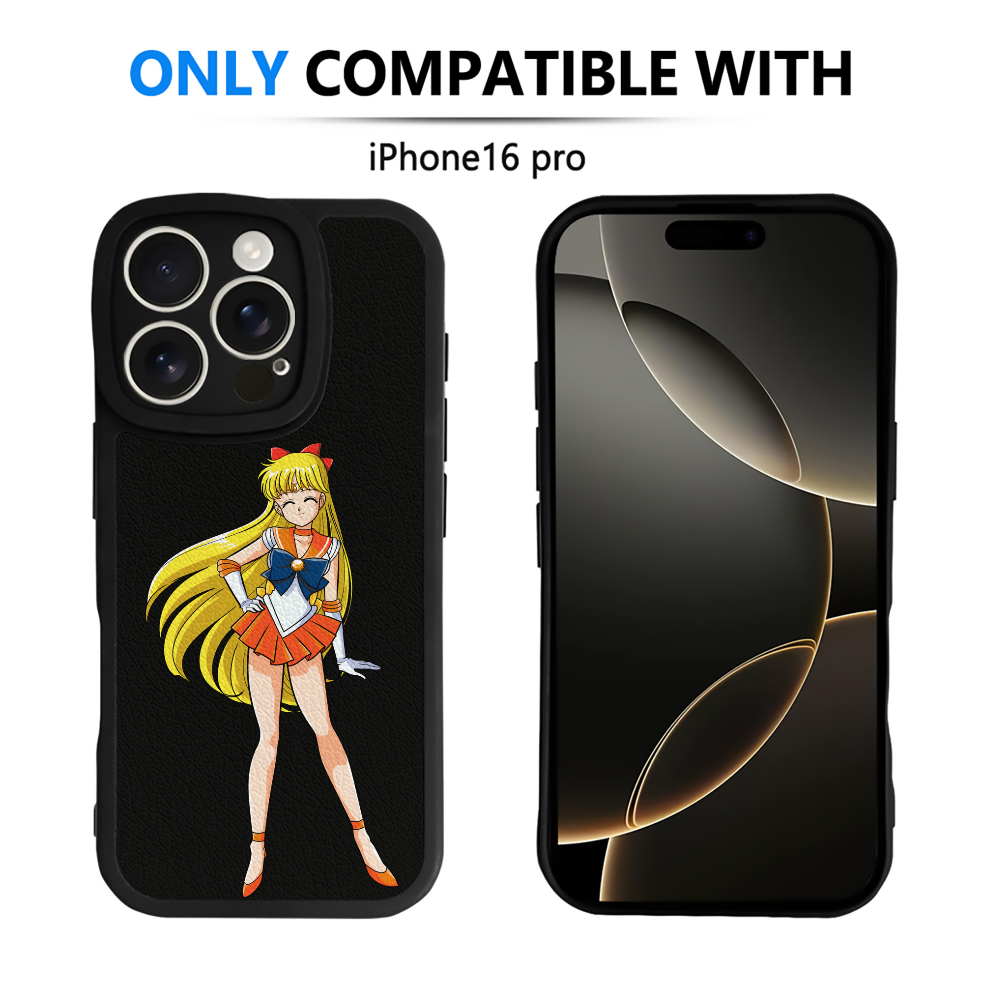 （画像用） 美少女戦士セーラームーン 愛野 美奈子 あいの みなこ Sailor Moon Aino Minako 【iPhone 16シリーズ対応】シリコンスマホケース（レザー調） 材質：シリコン